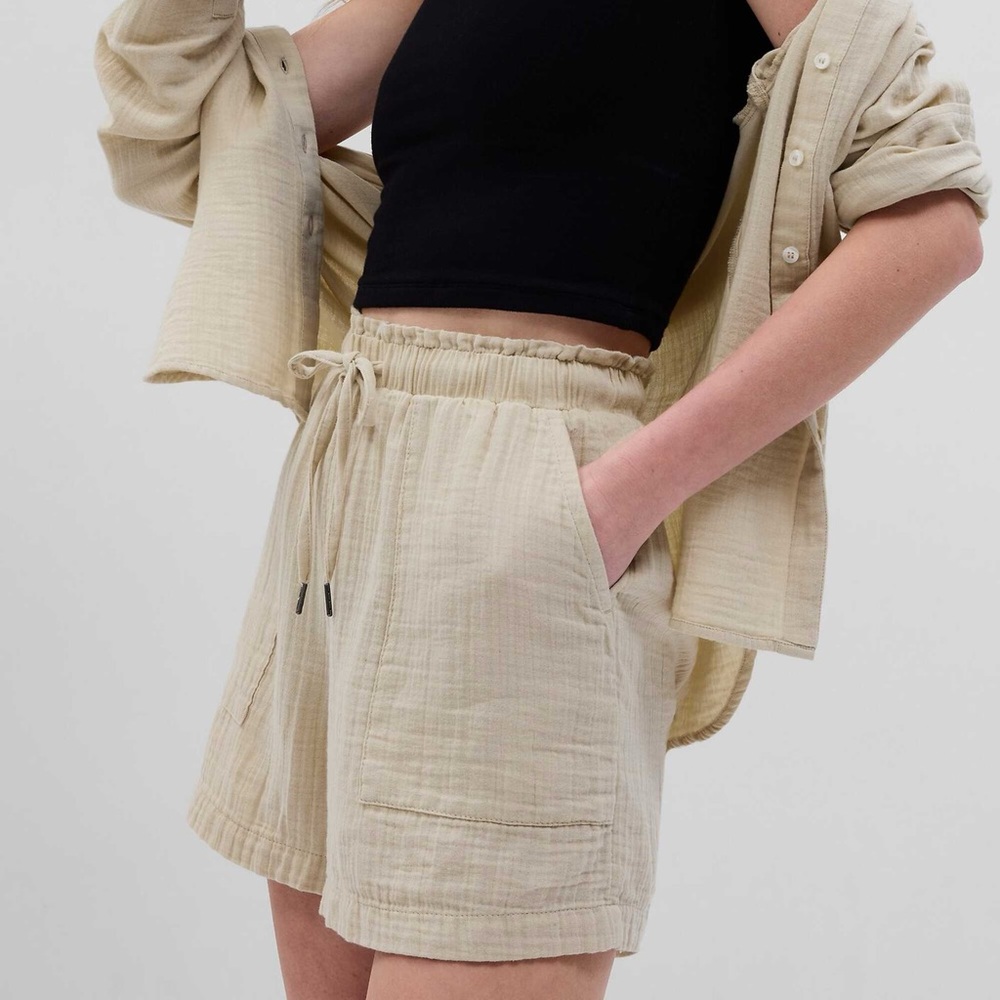 Gap US M Crinkle Gauze Shorts